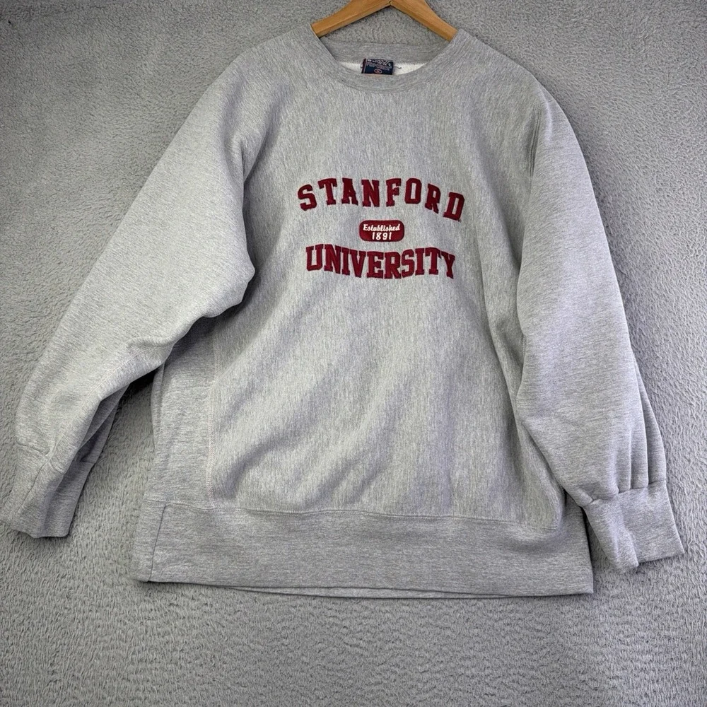 Vintage MV Sport Stanford University Crewneck XL Thick Heavy Duty